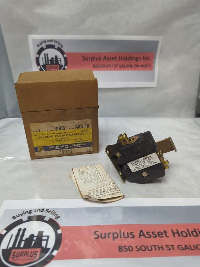 SQUARE D,9065-AR0-1R,THERMAL OVERLOAD REALY NOS