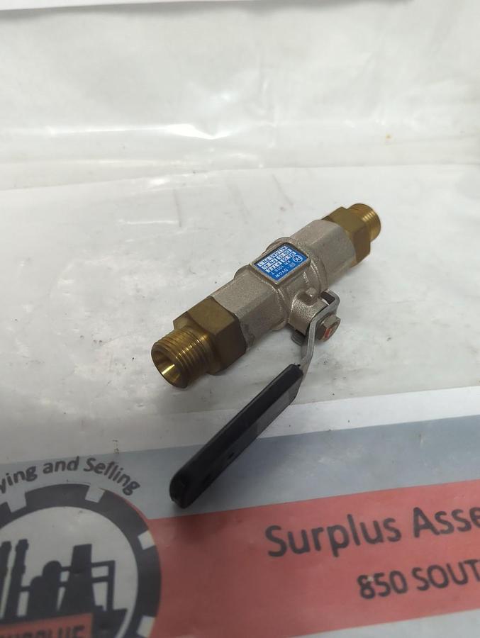 Used FK,DIN-DVGW,BALL VALVE WITH MALE ADAPTERS 1/2 INCH ALLGAS PN1 PRE-OWNED
