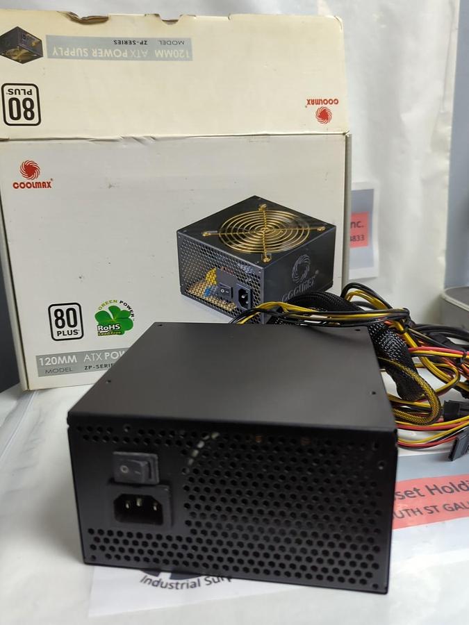 Used COOLMAX,120MM/ZP-380B,ZP-SERIES ATX POWER SUPPLY 380W PRE-OWNED