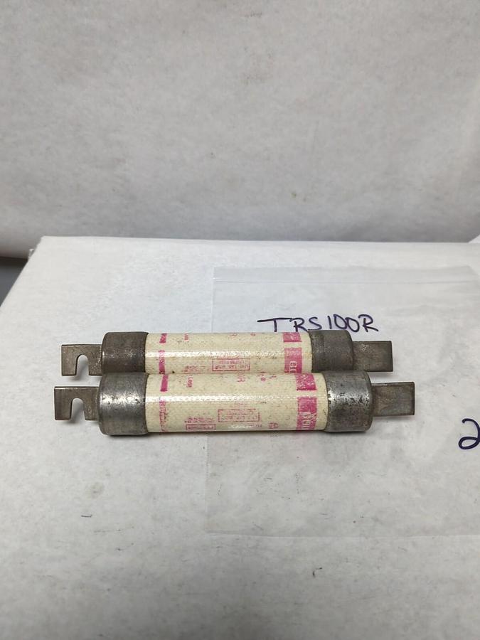 Used GOULD SHAWMUT,TRS100R,TRI-ONIC 100 AMP FUSE LOT OF 2 PRE-OWNED