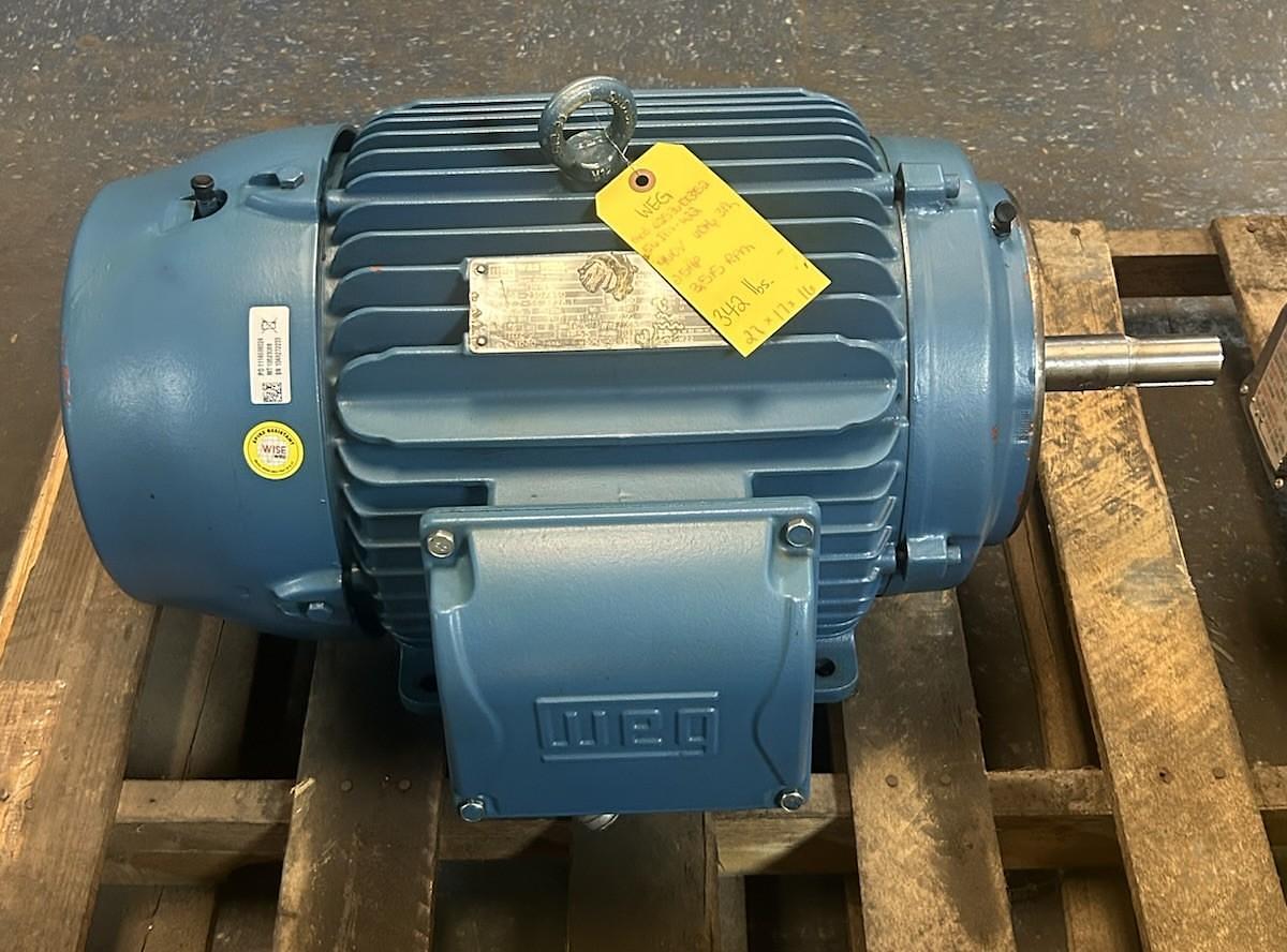 Used WEG,02536ET3E256JM-W22,MOTOR 25HP 208-230/460V 3515RPM 3PH 254/6JM FRAME