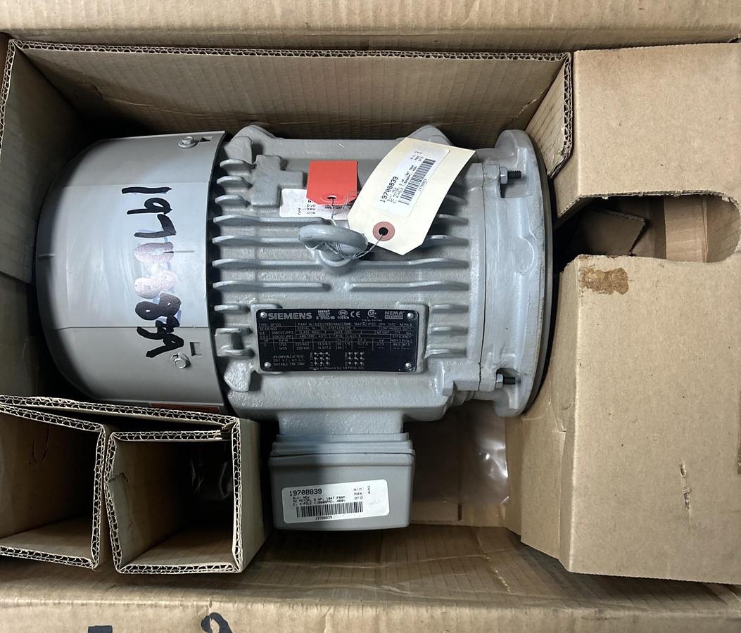 SIEMENS,1LE22211CB314AA3,MOTOR 5HP 1800RPM 230/460V 3PH 184TC FRAME NOS
