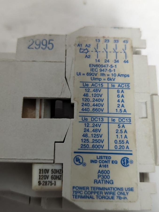 Used CUTLER HAMMER,D15CR40,CONTACTOR 40E 4-POLE PRE-OWNED