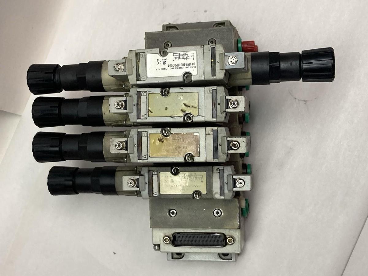 Used Numatics,041BB400M00061,Solenoid Valve w/Sub-D Connector Block