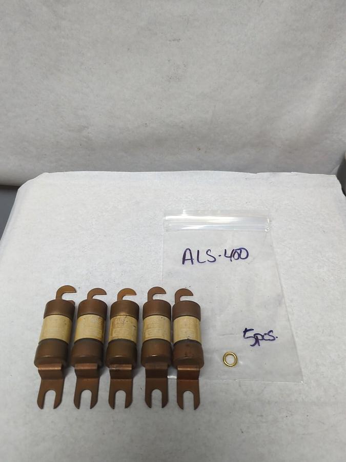Used COOPER BUSSMANN,ALS-400,FUSE 400 AMP LOT OF 5 PRE-OWNED