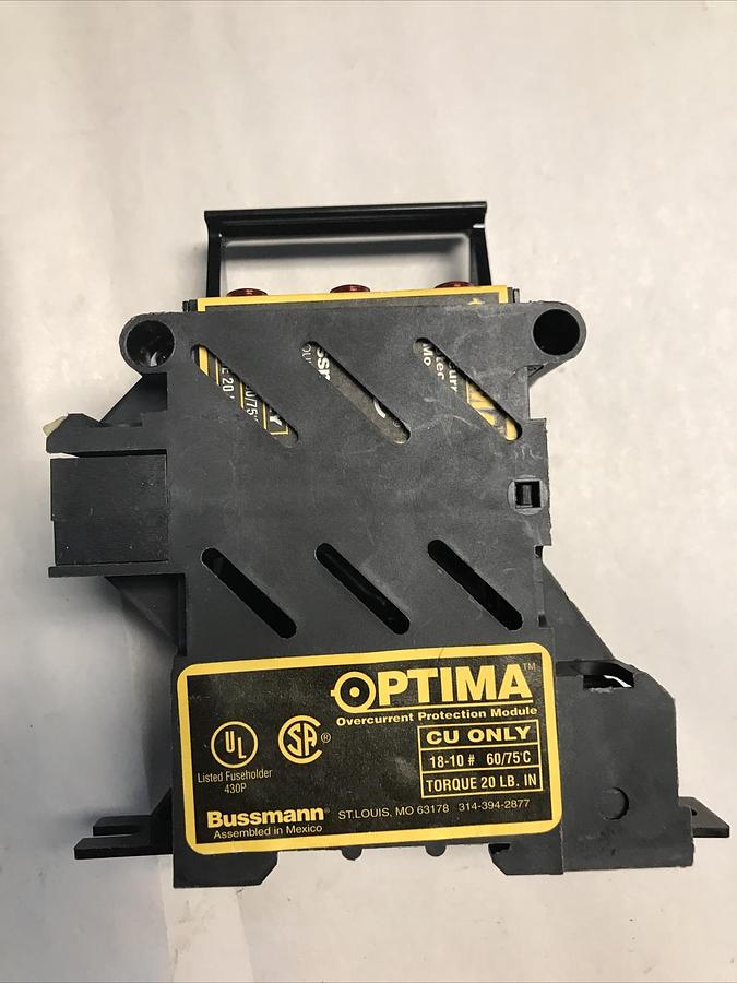 Optima Bussmann,OPM-CC,Fuse Holder 30A 600V New No Box