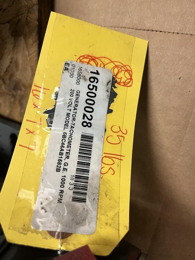 Used GE GENERAL ELECTRIC,5BC46AB1582B,PERMANENT-MAGNETIC TACHOMETER GENERATOR