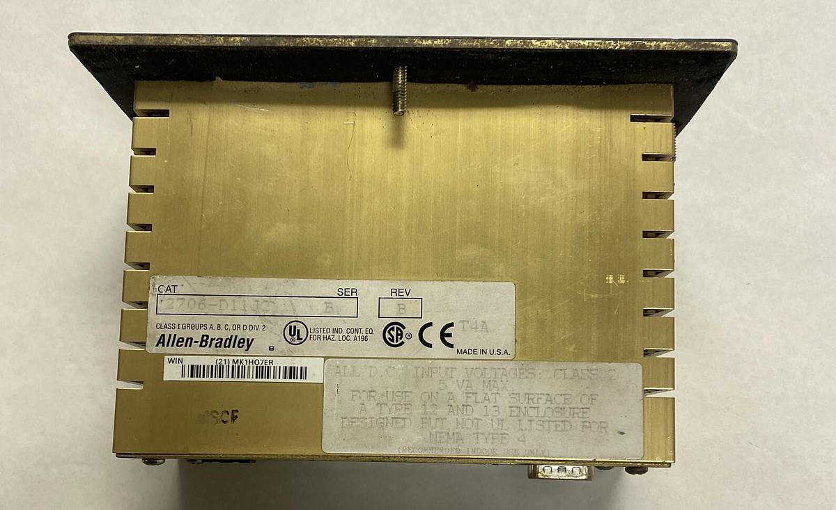 Used ALLEN BRADLEY,2706-D11J2,SER B DATALINER OPERATOR INTERFACE