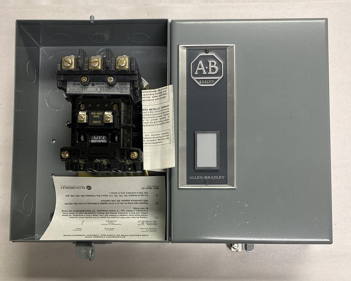 Allen Bradley,500-BAB93,Series B AC Contractor Nema Size 1 3Pole NOS