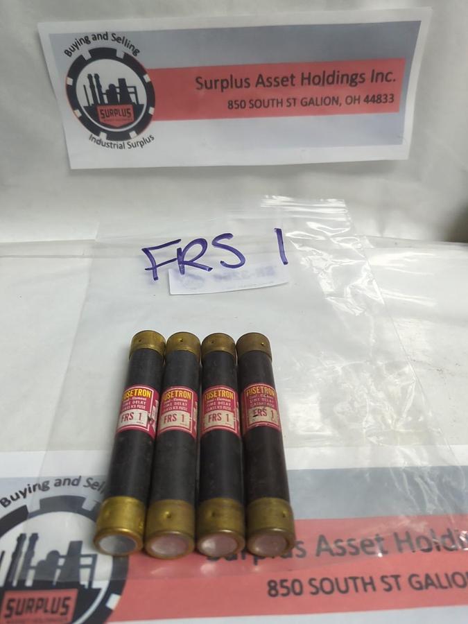 Used COOPER BUSSMANN,FRS-1,FUSETRON 1 AMP FUSE LOT OF 4 PRE-OWNED
