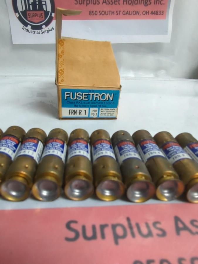 BUSSMANN,FRN-R-1,FUSETRON 1 AMP FUSES BOX OF 10 NOS