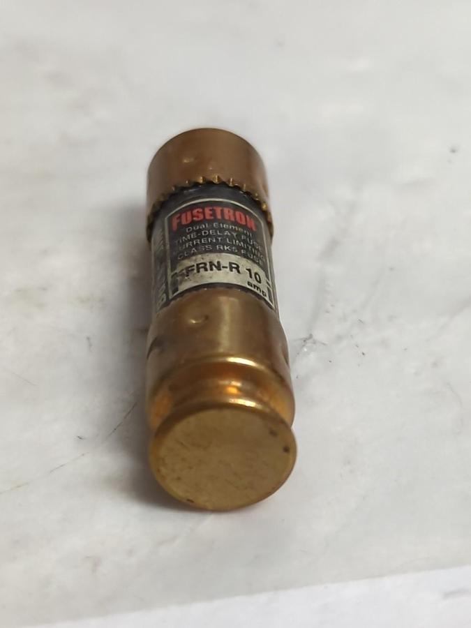 Used COOPER BUSSMANN,FRN-R-10,FUSETRON 10 AMP FUSE LOT OF 5 PRE-OWNED