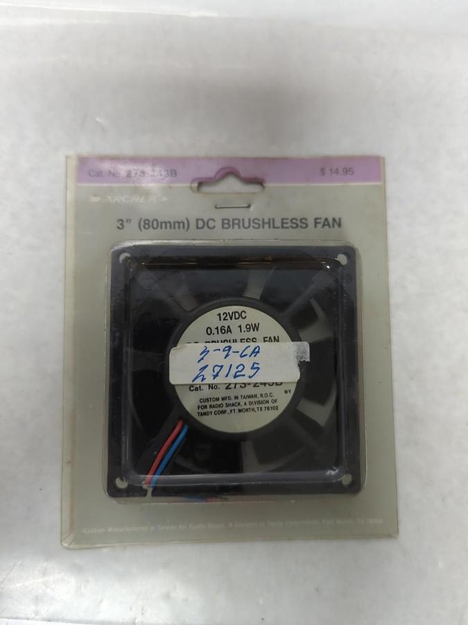ARCHER,273-243B,DC BRUSHLESS FAN 3 INCH NOS