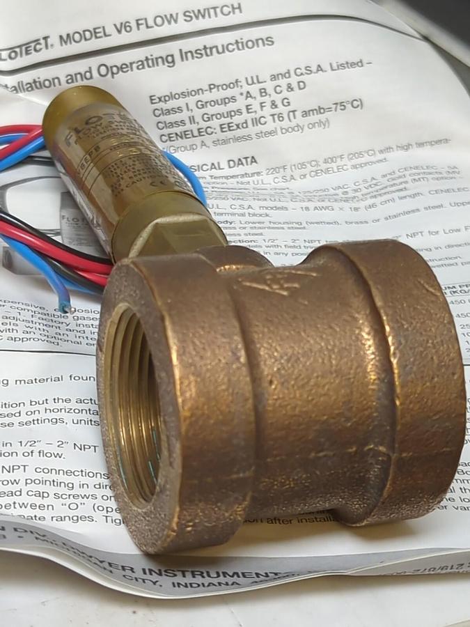 W.E. ANDERSON,V6EPB-BS4B,LIQUID FLOW SWITCH NOS