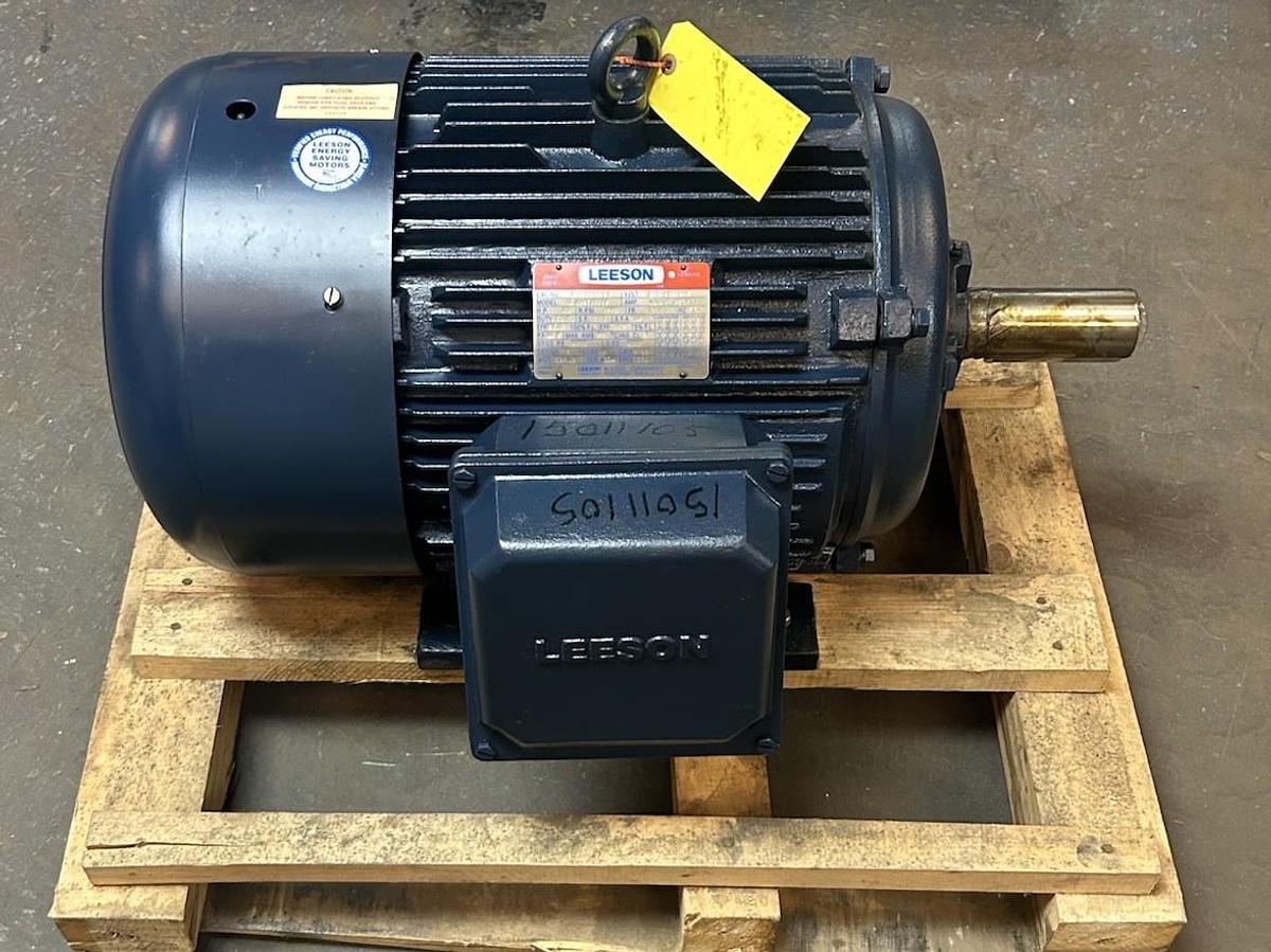 Used LEESON,G150019-60,MOTOR 40HP 208-230/460V 1775 RPM 3PH 324T FRAME