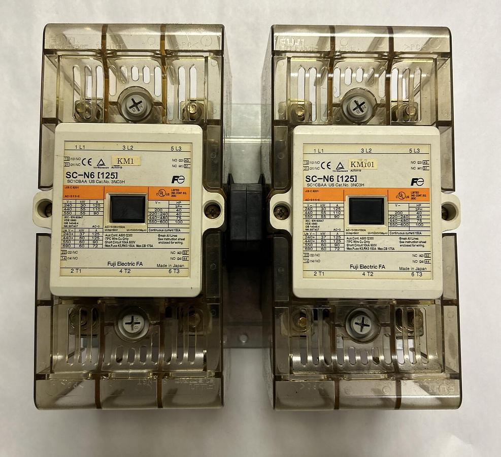 Used FUJI ELECTRIC,SC-N6 3NC3H,CONTACTORS 100-120v coil