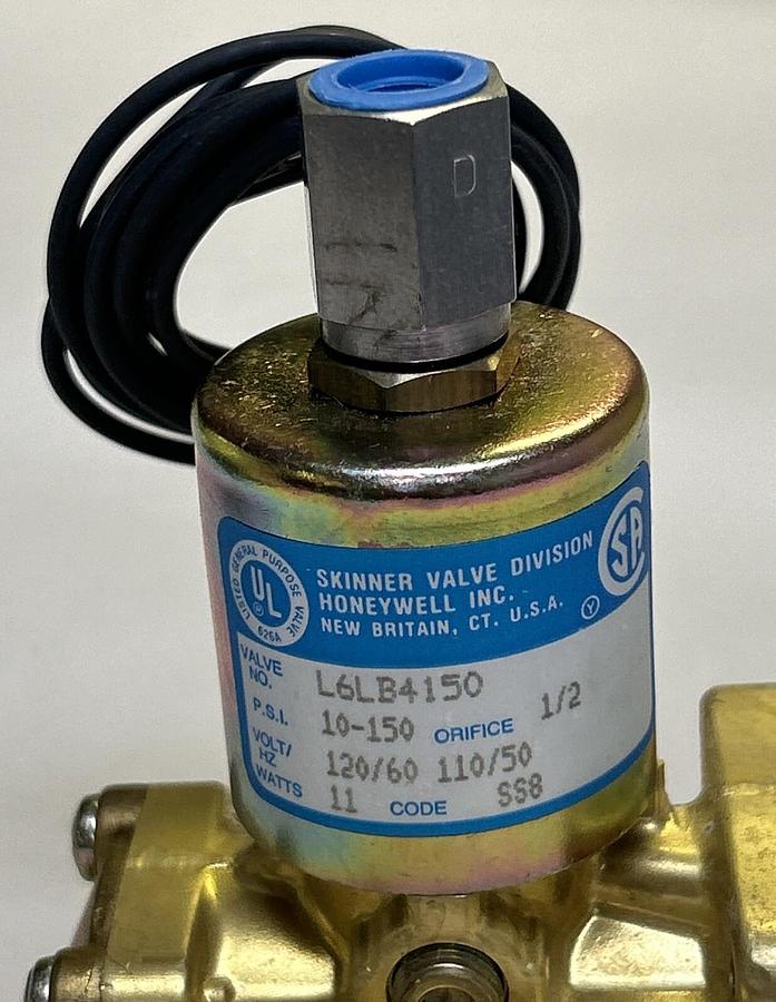 SKINNER,L6LB4150,SOLENOID VALVE 10-150PSI 1/2INCH NOS