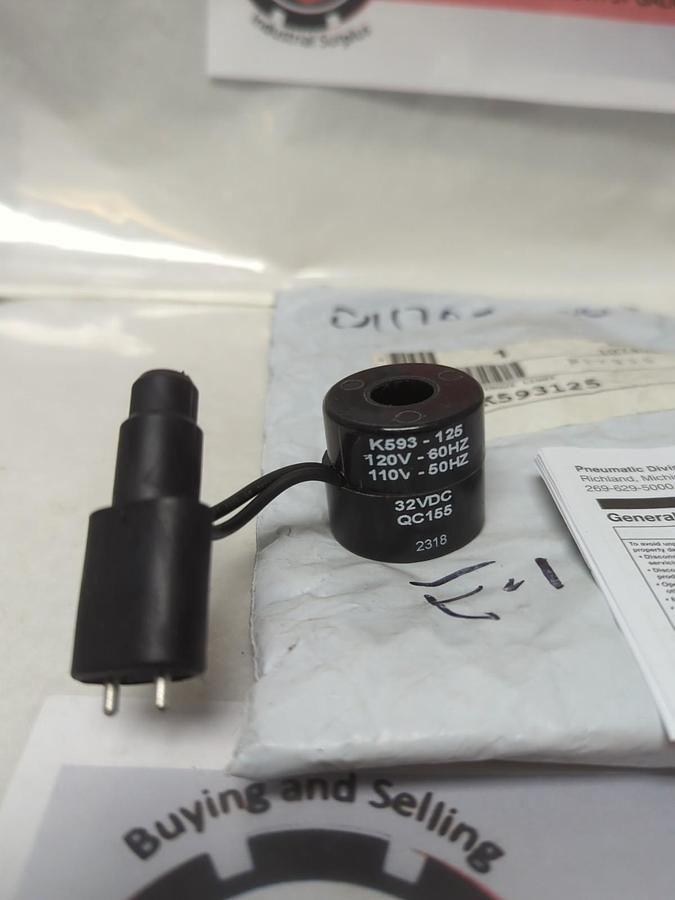 PARKER,K593125,PLUG IN COIL WITH OUT LIGHT NOS