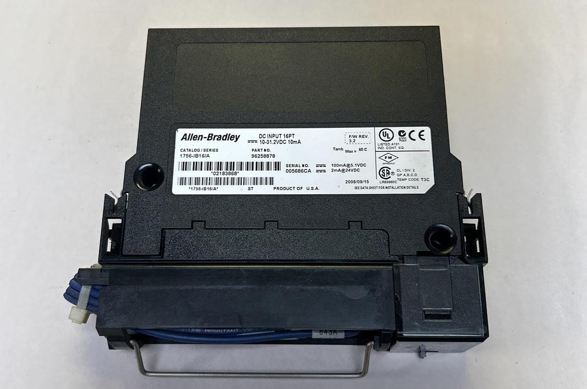 Used ALLEN BRADLEY,1756-IB16/A,DC INPUT MODULE