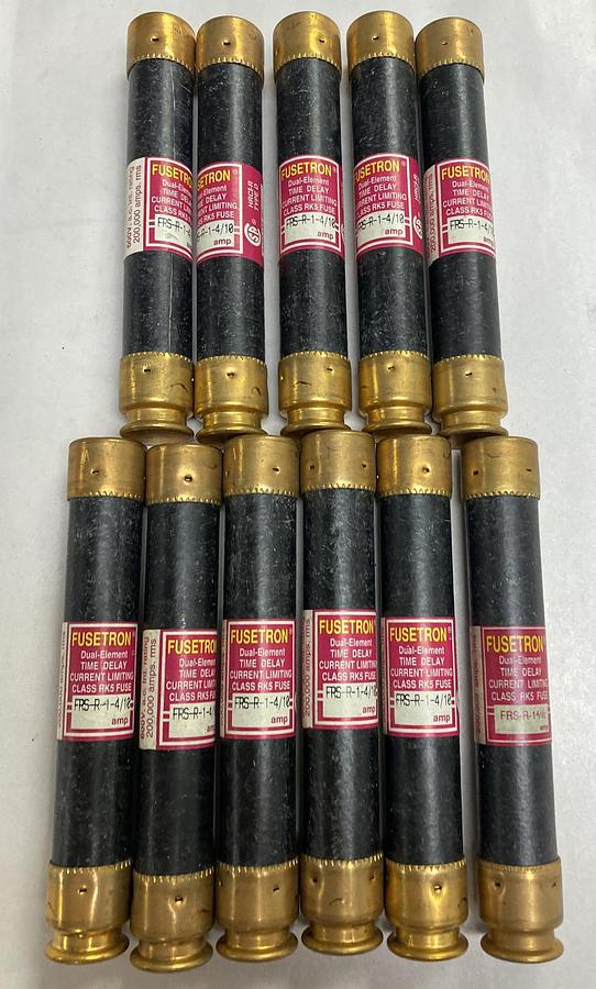 Cooper Bussmann,FRS-R-1-4/10,Fusetron Fuse Lot Of 11 NOS