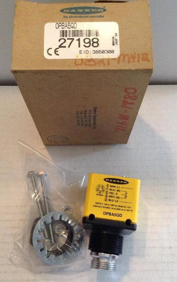 Banner ,OPBA5QD,Mini Beam Photoelectric Sensor Power Block  Never Used Surplus