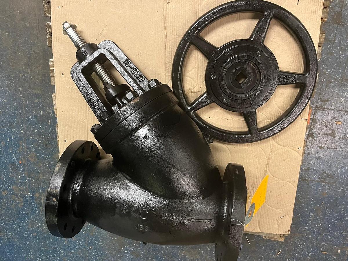 CRANE,FIGURE 28E,STOP CHECK VALVE 6" CLASS 250 TRIM IBBM