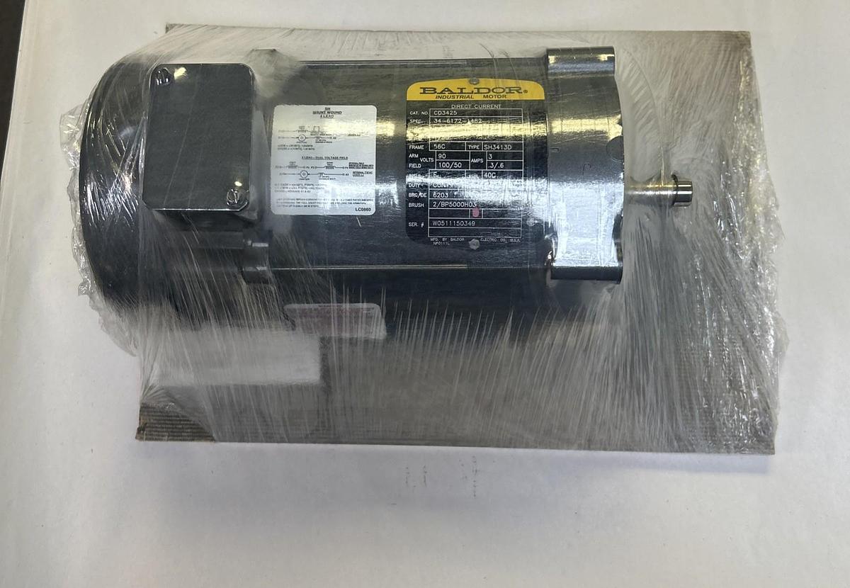 BALDOR,CD3425,DC MOTOR 1/4HP 1750RPM 100/50V 56C FRAME NOS