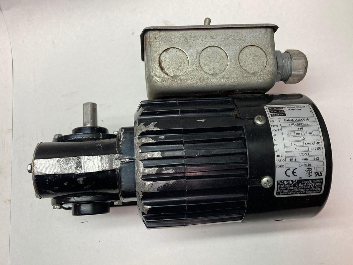 Used Bodine Electric,0489ATGD0018,1-Phase Gearmotor 115V 60HZ