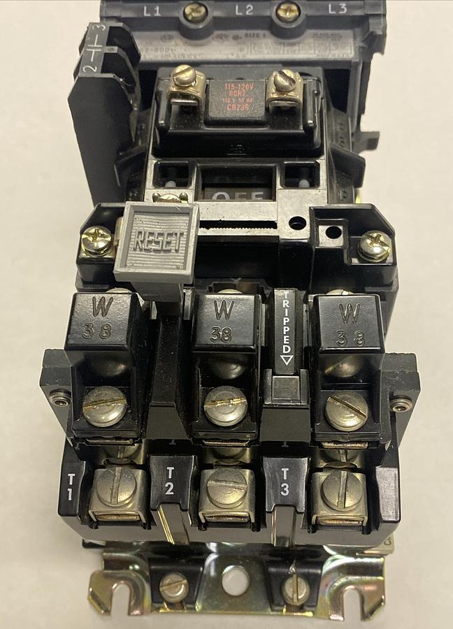 Used ALLEN BRADLEY,509-BOD,SER B NON-REVERSING STARTER SIZE 1 27A 600V W/ OVERLOAD