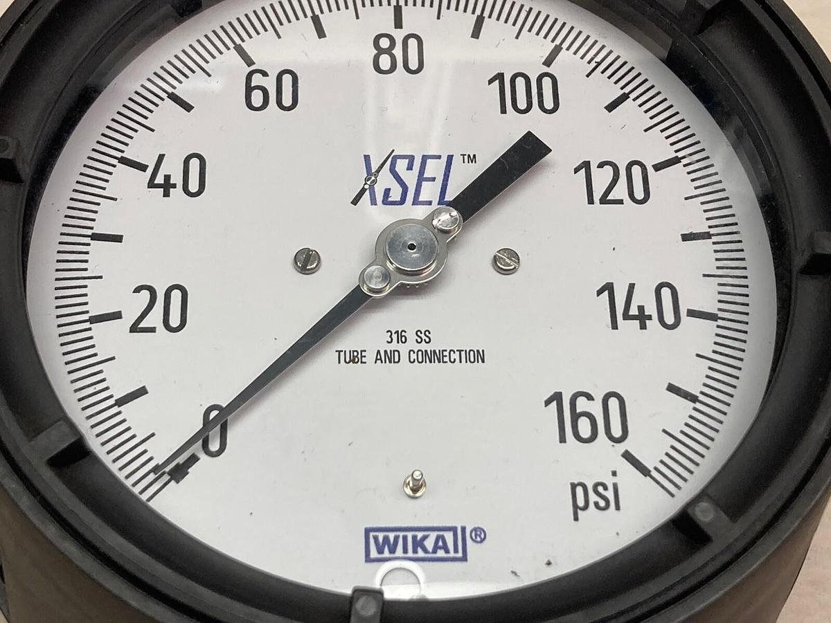 Wika,316 SS,Pressure Gauge 0-160 psi 23x.34 4.5