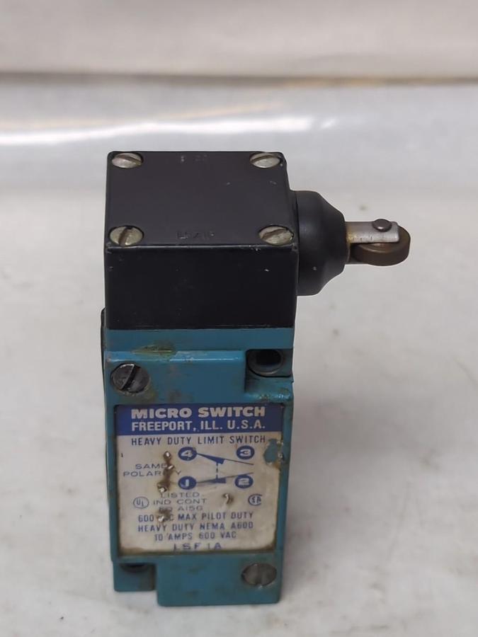 Used HONEYWELL/MICRO SWITCH,LSF1A,HEAVY DUTY LIMIT SWITCH 10 AMP 600 VAC PRE-OWNED