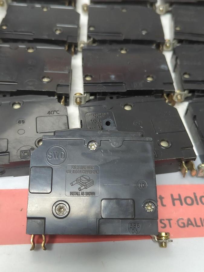 Used SQUARE D,QOB120,CIRCUIT BREAKER 20 AMP 1-POLE LOT OF 13 PRE-OWNED