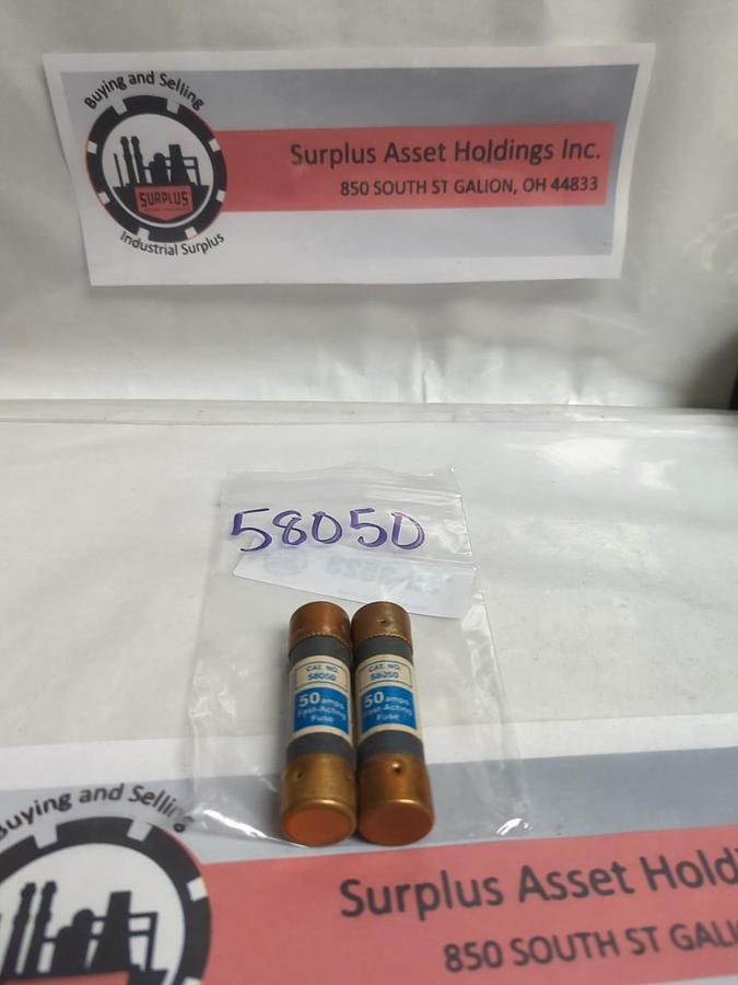 Used LEVITRON,58050,FAST-ACTING 50 AMP FUSE LOT OF 2 PRE-OWNED