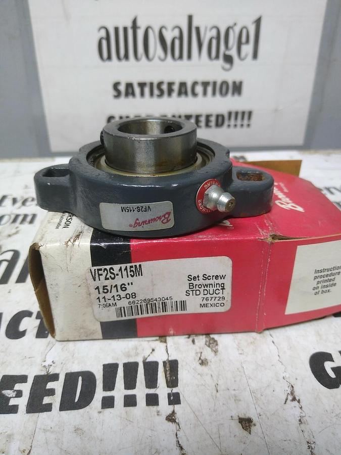 BROWNING,VF2S-115M,FLANGE MOUNT BEARING 2-BOLT 15/16 IN NOS