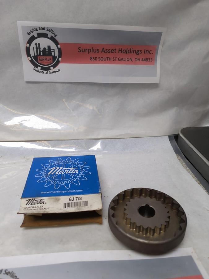 MARTIN,6J-7/8,QUADRA-FLEX COUPLING FLANGE 6J-7/8 NOS