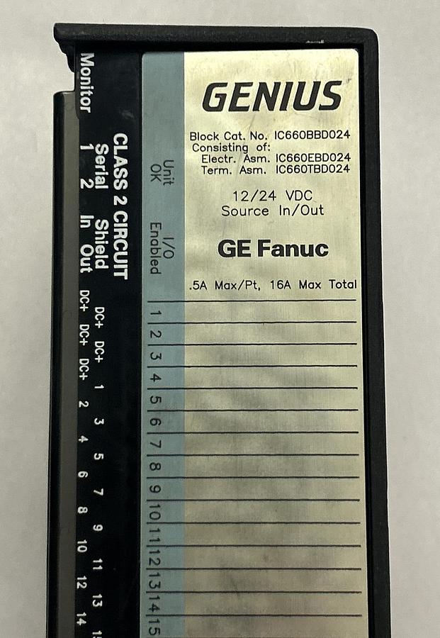 Used GE FANUC,IC660BBD024,GENIUS I/O MODULE