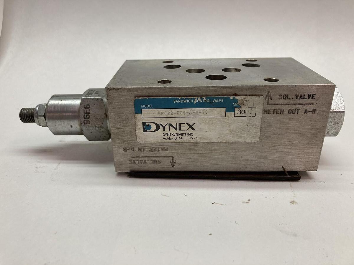 Used Dynex/Rivett,S8822-D05-A-V-20,Hydraulic Inlet Pressure Reducing Valve 3000PSI