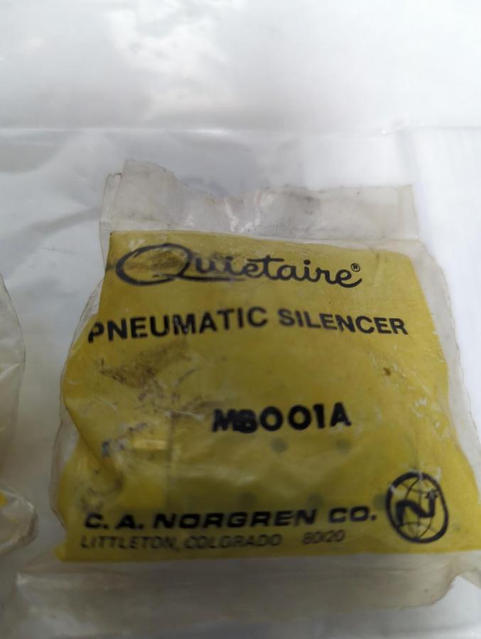 QUIETAIRE,MB001A,PNEUMATIC SILENCER LOT OF 2 NOS