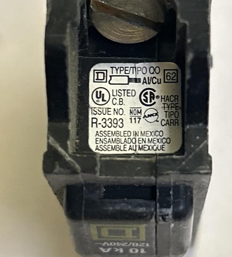 Used SQUARE D,QO130,CIRCUIT BREAKER 30A 120/240V 1P LOT OF 8