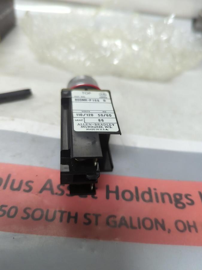 ALLEN BRADLEY,800MR-P16WS,SMALL ROUND XFMR PILOT LIGHT WHITE SERIES D 120V  NOS