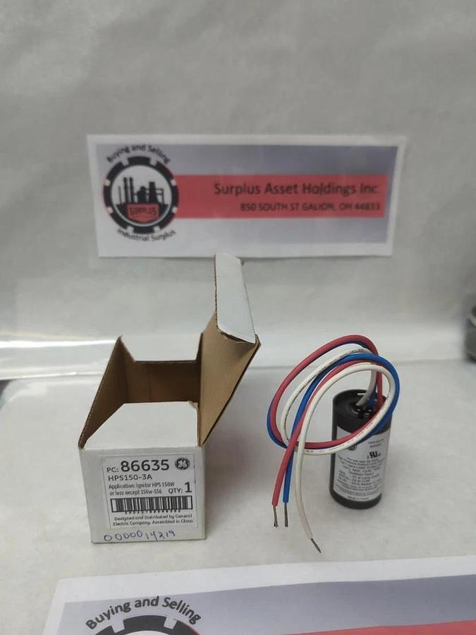 GENERAL ELECTRIC,86635 HPS150-3A,IGNITOR 150W NOS