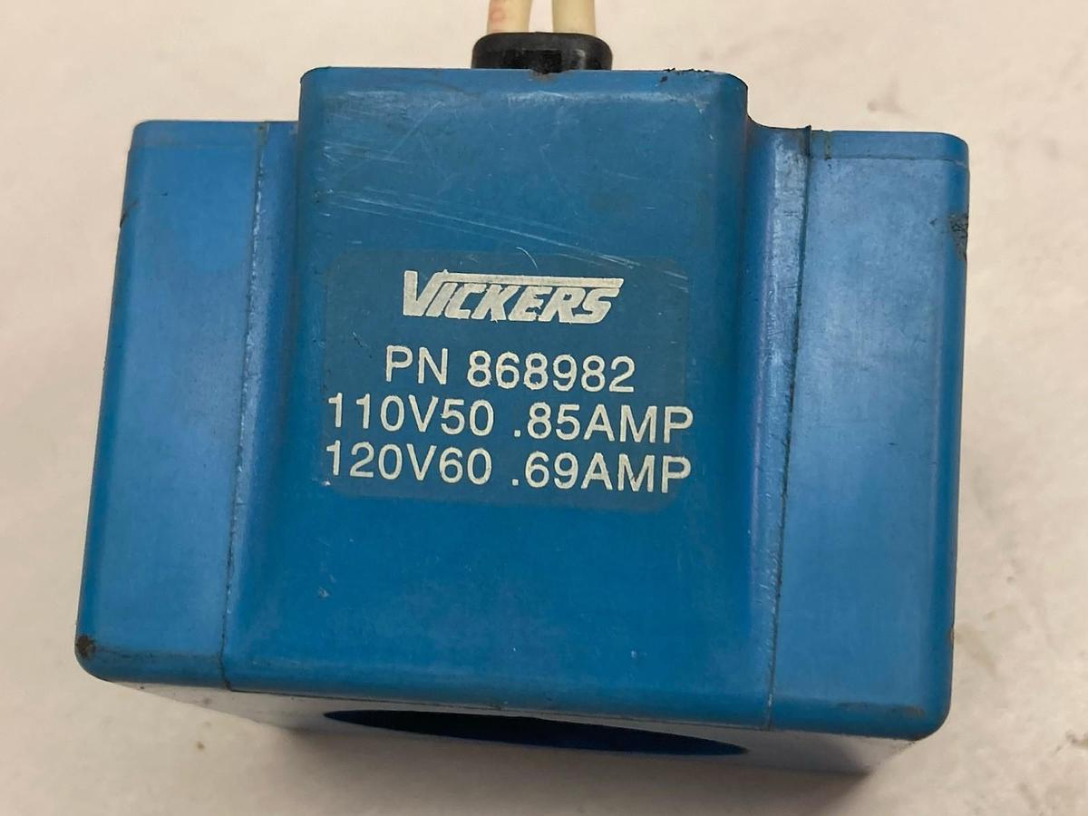 Used Vickers,868982,Valve Coil 110/120Vac 50/60Hz 0.69/0.85A