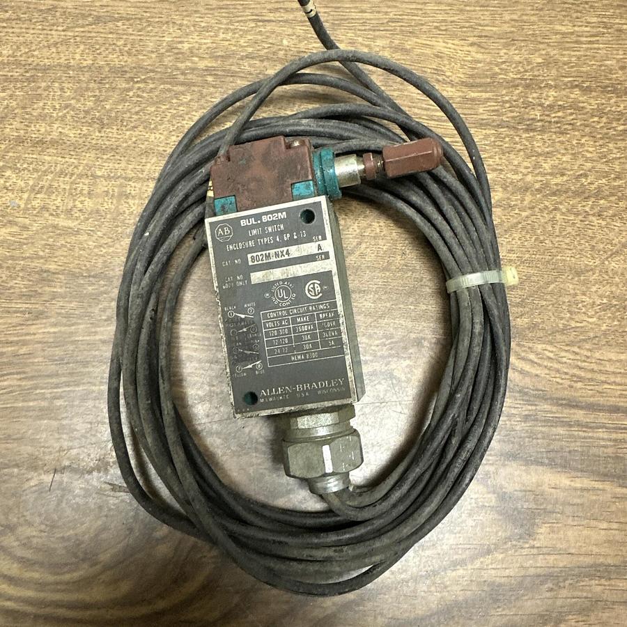 Used Allen Bradley,802M-NX4,Limit Switch with Cable