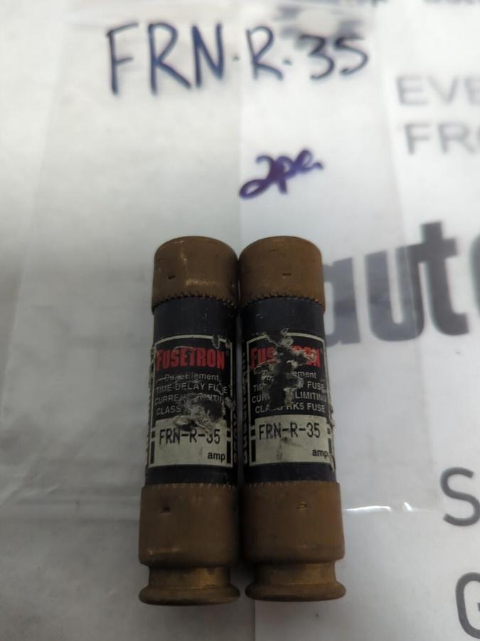 COOPER BUSSMANN,FRN-R-35,FUSETRON 35 AMP FUSE LOT OF 2 NOS