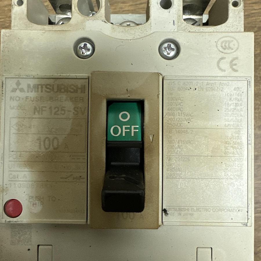 Used Mitsubishi,NF125-SV,Breaker 100Amp