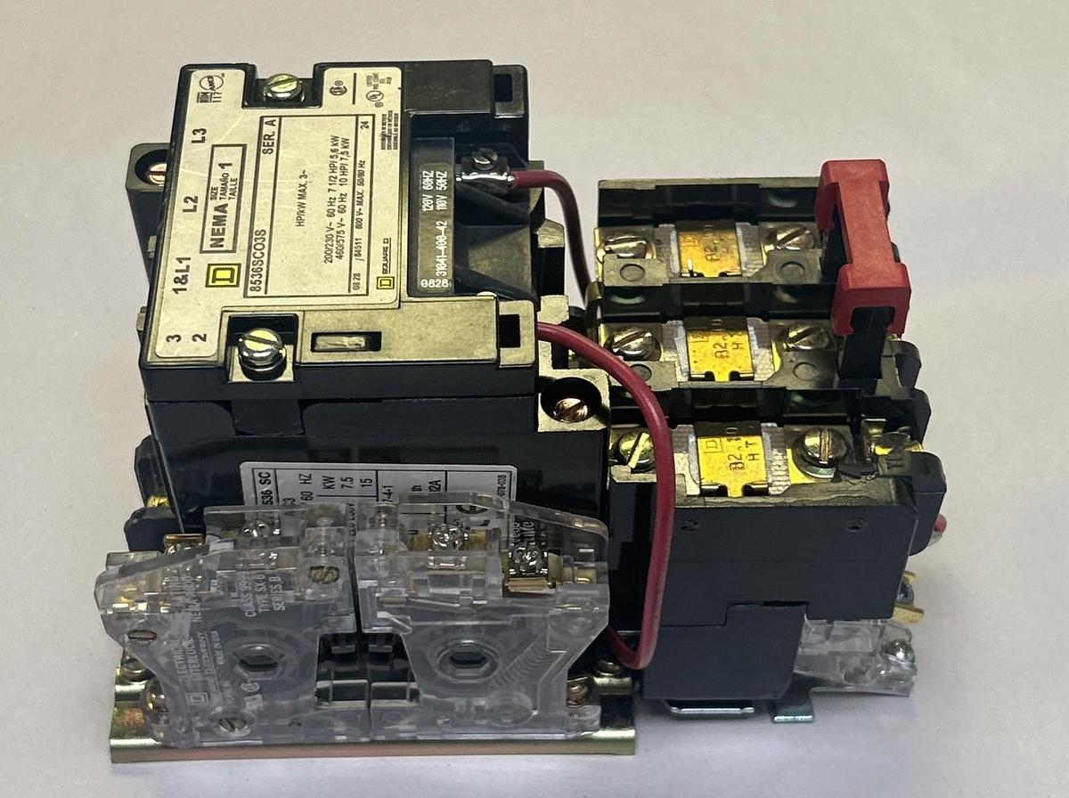 Used SQUARE D,8536SCO3S,SIZE 1 STARTER 110/120V COIL