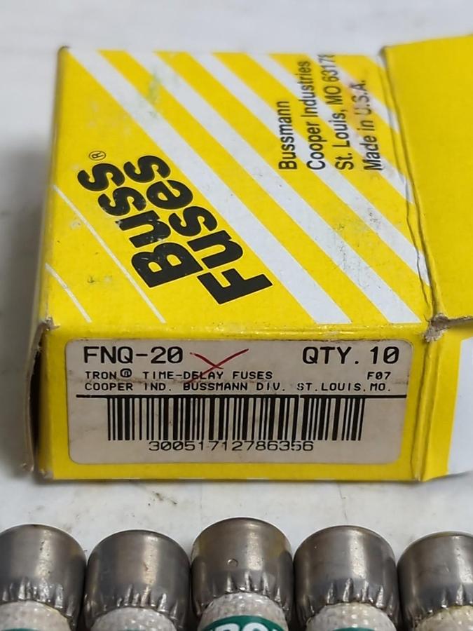 COOPER BUSSMANN,FNQ-20,TRON 20 AMP FUSES BOX OF 10 NOS