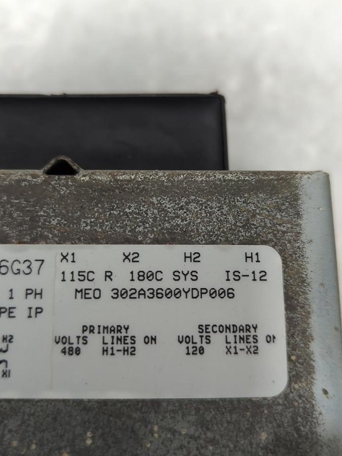 Used GE,9T58B0506G37,TRANSFORMER PRI-480V SEC-120V .250KVA PRE-OWNED