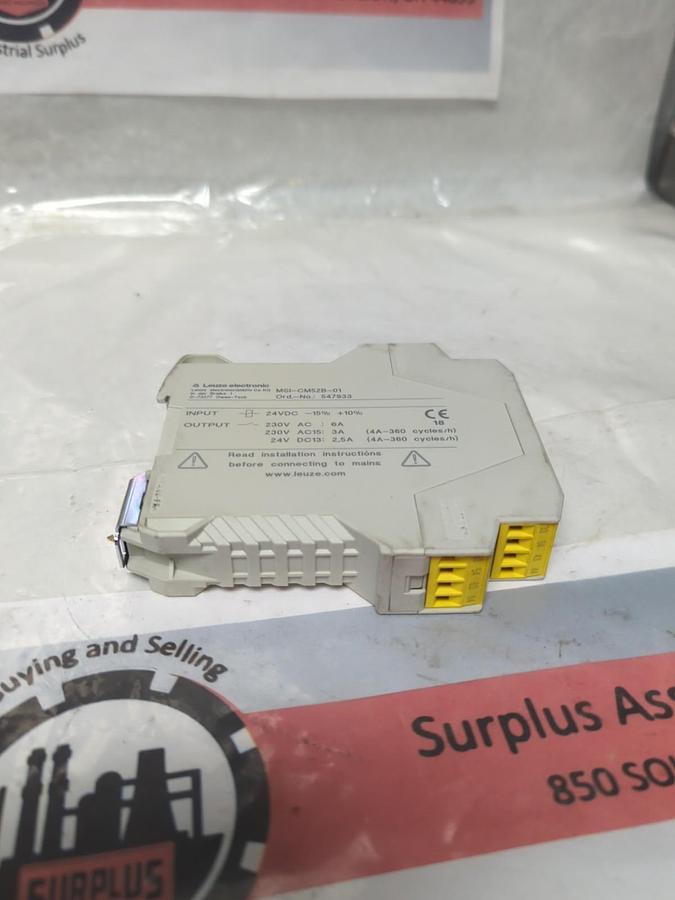 Used LEUZE ELECTRONIC,MSI-CM52B-0,EMERGENCY SAFETY RELAY PRE-OWNED