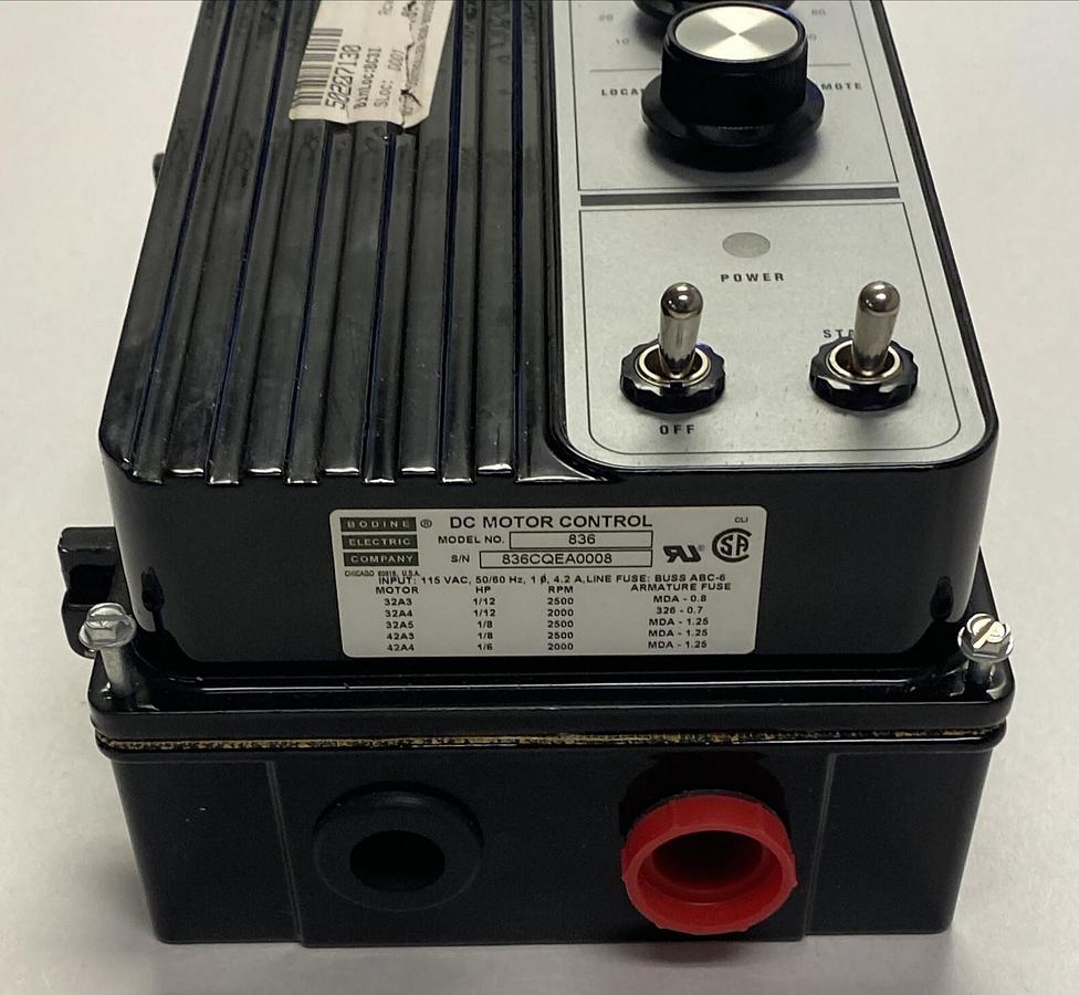 BODINE ELECTRIC,836,DC MOTOR CONTROL 2000-2500 RPM 115V NOS